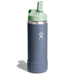 Tableware|Bottles & Insulated Bottles>Hydro Flask 18oz Kids Wide Mouth Bottle- Grey/Green