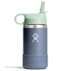 Tableware|Bottles & Insulated Bottles>Hydro Flask 12oz Kids Wide Straw Bottle Grey/Green
