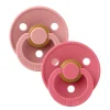Hot Pacifier (2) 0-6m - Dusty Pink/Coral (Size 1) Pacifiers & Clips|Pacifiers & Clips
