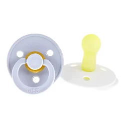 Hot Pacifier 0-6m (2) - Blue / White (Size 1) Pacifiers & Clips|Pacifiers & Clips