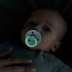 Pacifiers & Clips|Pacifiers & Clips>Bibs Pacifier 0-6m (2) - Glow in the Dark Petrol/Deep Space