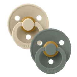 Pacifiers & Clips|Pacifiers & Clips>Bibs Pacifier 6-18m (2) - Vanilla/Pine (Size 2)