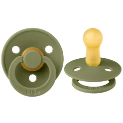 Pacifiers & Clips|Pacifiers & Clips>Bibs Pacifier 0-6m Set of 2 - Olive (Size 1)