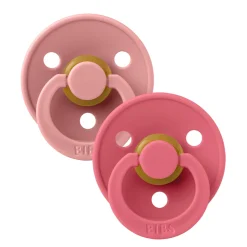 Clearance Pacifier 6-18m Set of 2 - Dusty Pink/Coral (Size 2) Pacifiers & Clips|Pacifiers & Clips