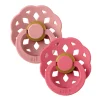 Pacifiers & Clips|Pacifiers & Clips>Bibs Pacifier Boheme (2) 0-6m - Dusty Pink/Coral (Size 1)