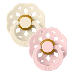 Pacifiers & Clips|Pacifiers & Clips>Bibs Pacifier Boheme (2) 6-18m - Ivory Pink (Size 2)