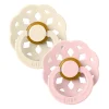 Hot Pacifier Boheme (2) 0-6m - Ivory / Pink (Size 1) Pacifiers & Clips|Pacifiers & Clips