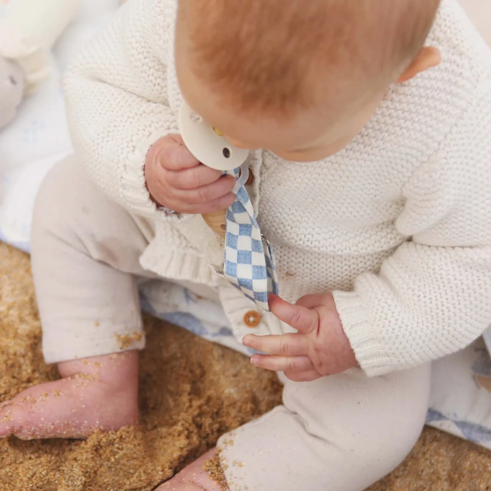 Pacifiers & Clips|Pacifiers & Clips>Avery Row Pacifier Clip - Waves