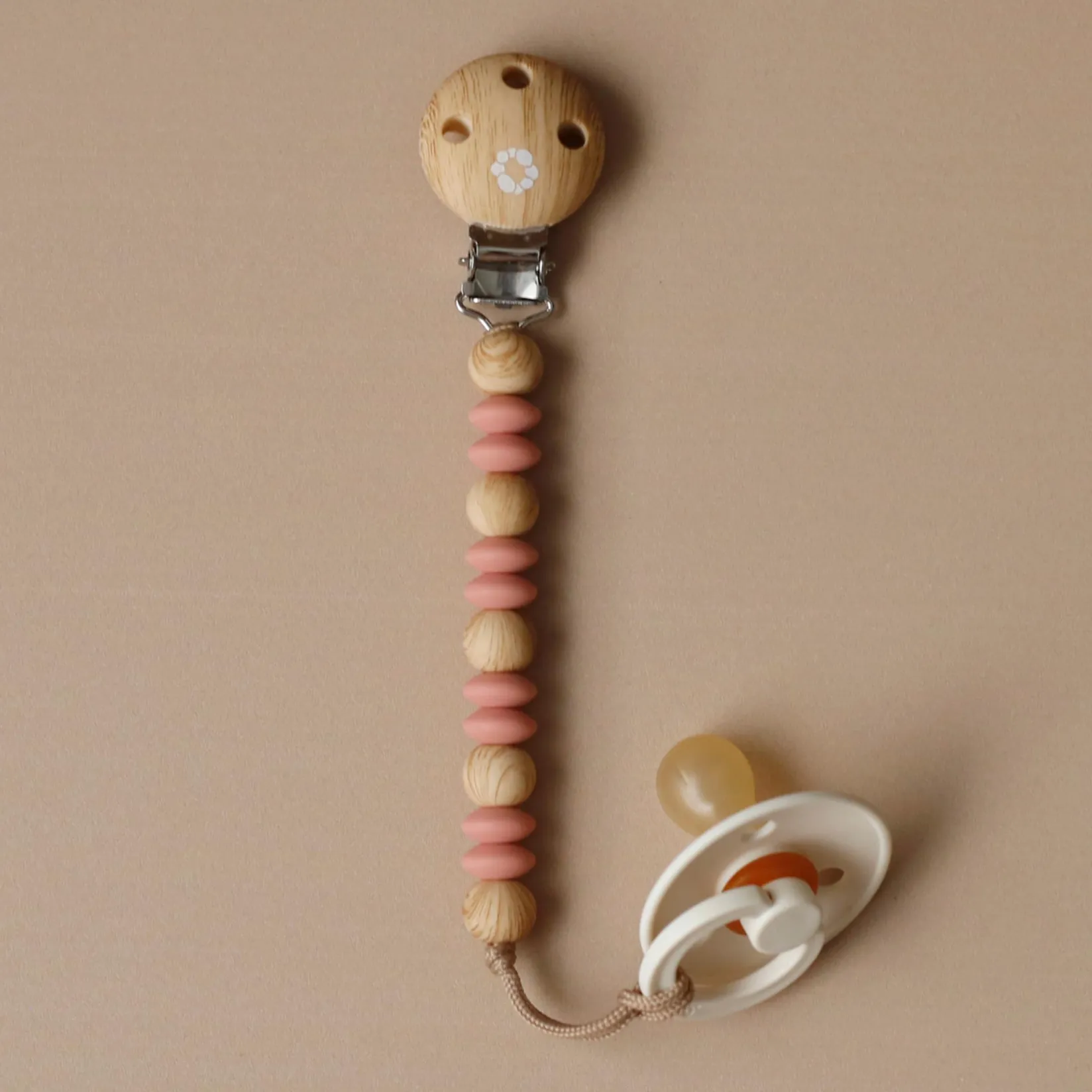 Pacifiers & Clips|Pacifiers & Clips>Bulle Pacifier Clip Era - Blush