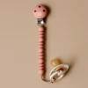 Pacifiers & Clips|Pacifiers & Clips>Bulle Pacifier Clip Halo - Blush