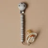 Pacifiers & Clips|Pacifiers & Clips>Bulle Pacifier Clip Halo - Off Taupe