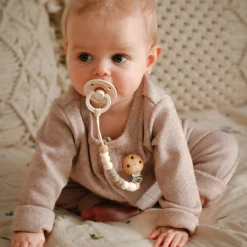 Discount Pacifier Clip Ora- Wood White Pacifiers & Clips|Pacifiers & Clips