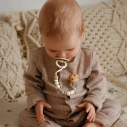 Discount Pacifier Clip Ora- Wood White Pacifiers & Clips|Pacifiers & Clips