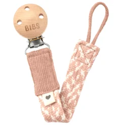 Pacifiers & Clips|Pacifiers & Clips>Bibs Pacifier Clip Paci Braid - Blush Ivory