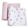 Blankets|Blankets>Living Textiles 2-pack Jersey Swaddle - Mushroom House