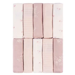 Towels & Wipes|Towels & Wipes>Just Born Pack Washcloths (10) Flowers
