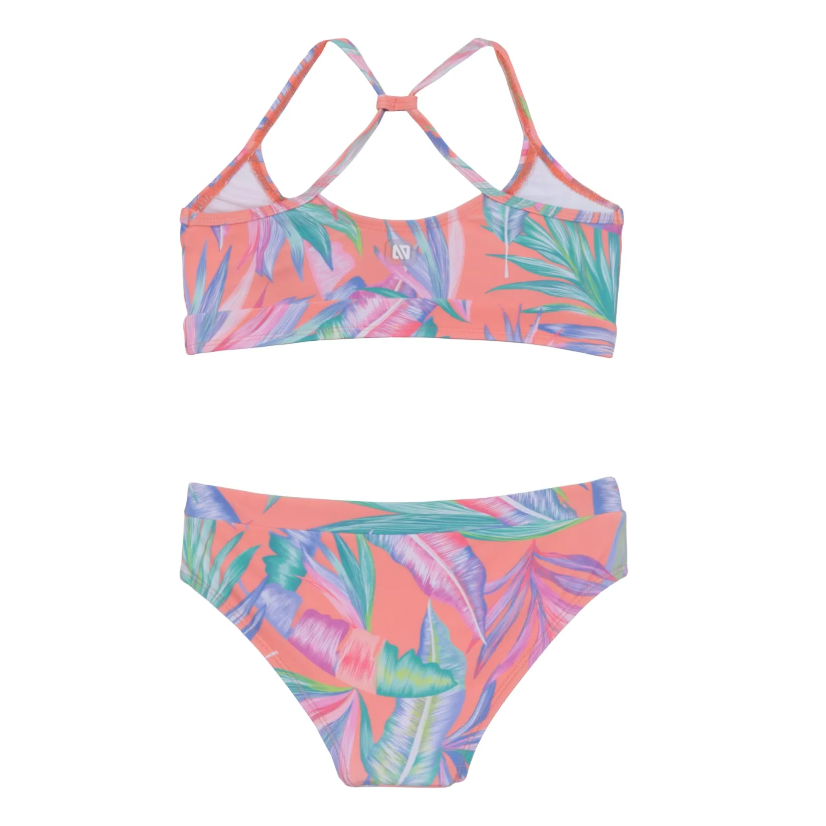 Swimsuits>Nano Palm Tree Bikini 4-14 Coral
