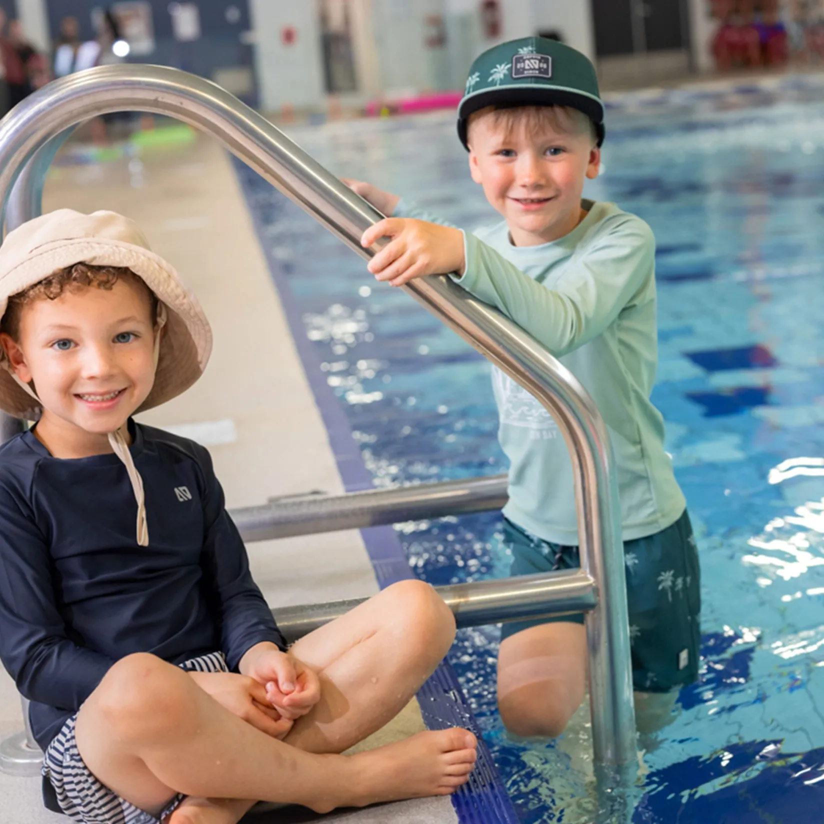 Swimsuits>Nano Palm Tree Rashguard 2-12 Green