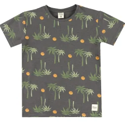 Tops>Camp by Birdz Palm T-shirt 2-8y Charcoal