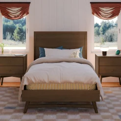Online Palma Twin Bed - Natural Walnut Twin, Full & Queen Beds