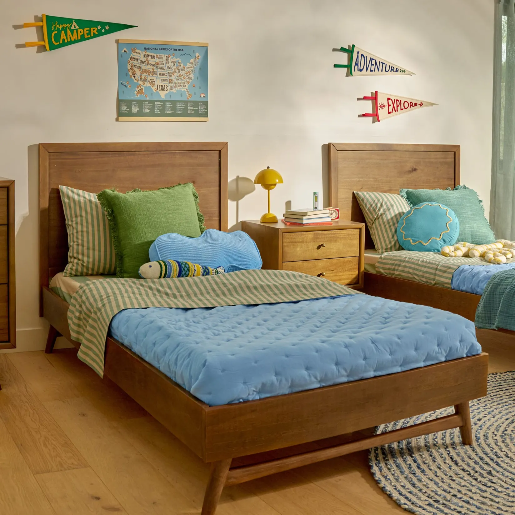 Online Palma Twin Bed - Natural Walnut Twin, Full & Queen Beds