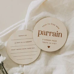 Baby Memories|Baby Memories>Le petit Tableau Noir Pastilles en Bois - Parrain