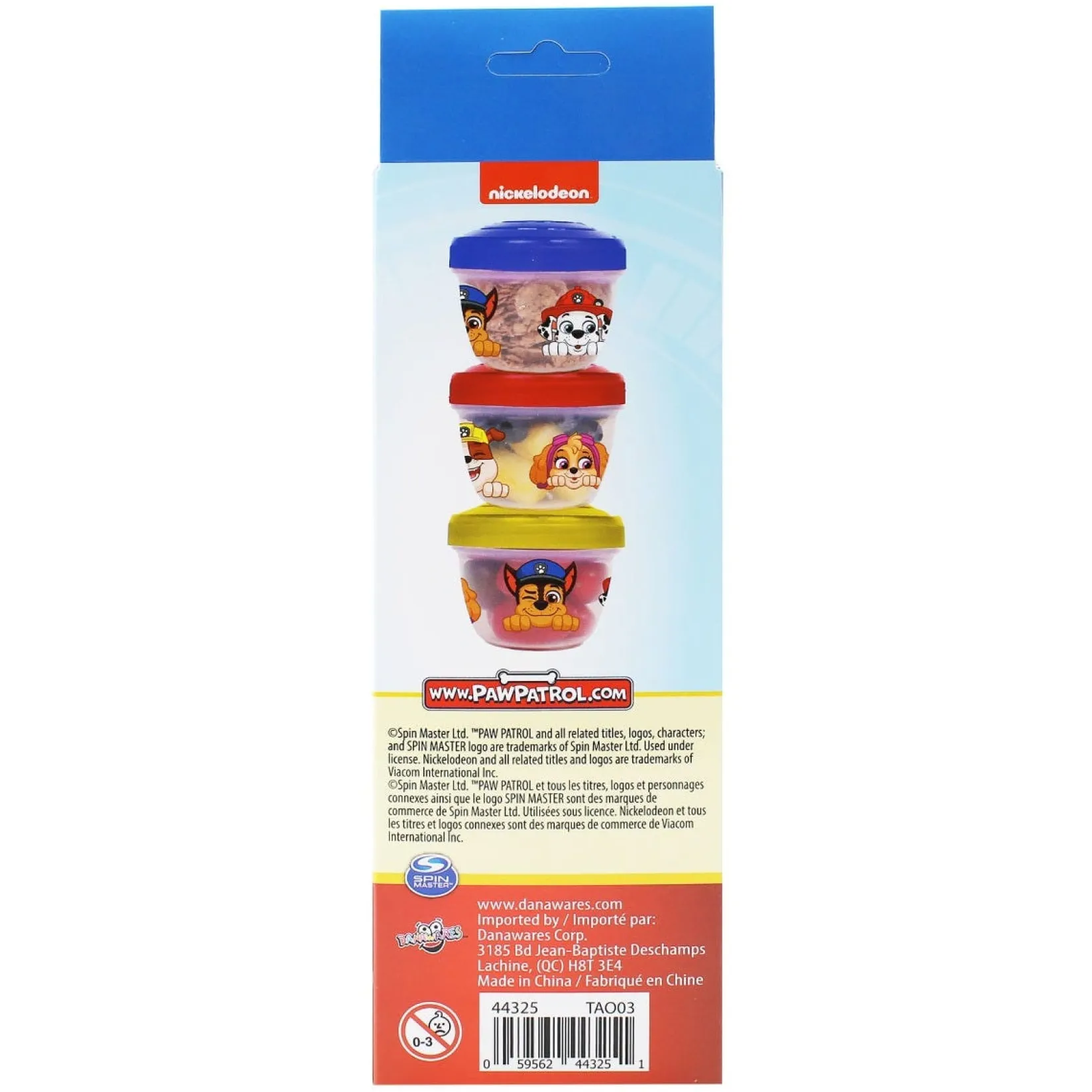 Snack Bags & Containers|Tableware>Danawares Paw Patrol Container Kit (3)