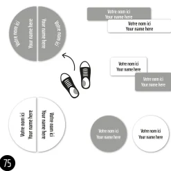 Personalized Name Labels|Personalized Name Labels>Clement - Impressions Peel And Stick Name Labels Mini - White