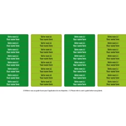 Best Peel And Stick Name Labels Mini - Green Kids Personalized Name Labels|Personalized Name Labels