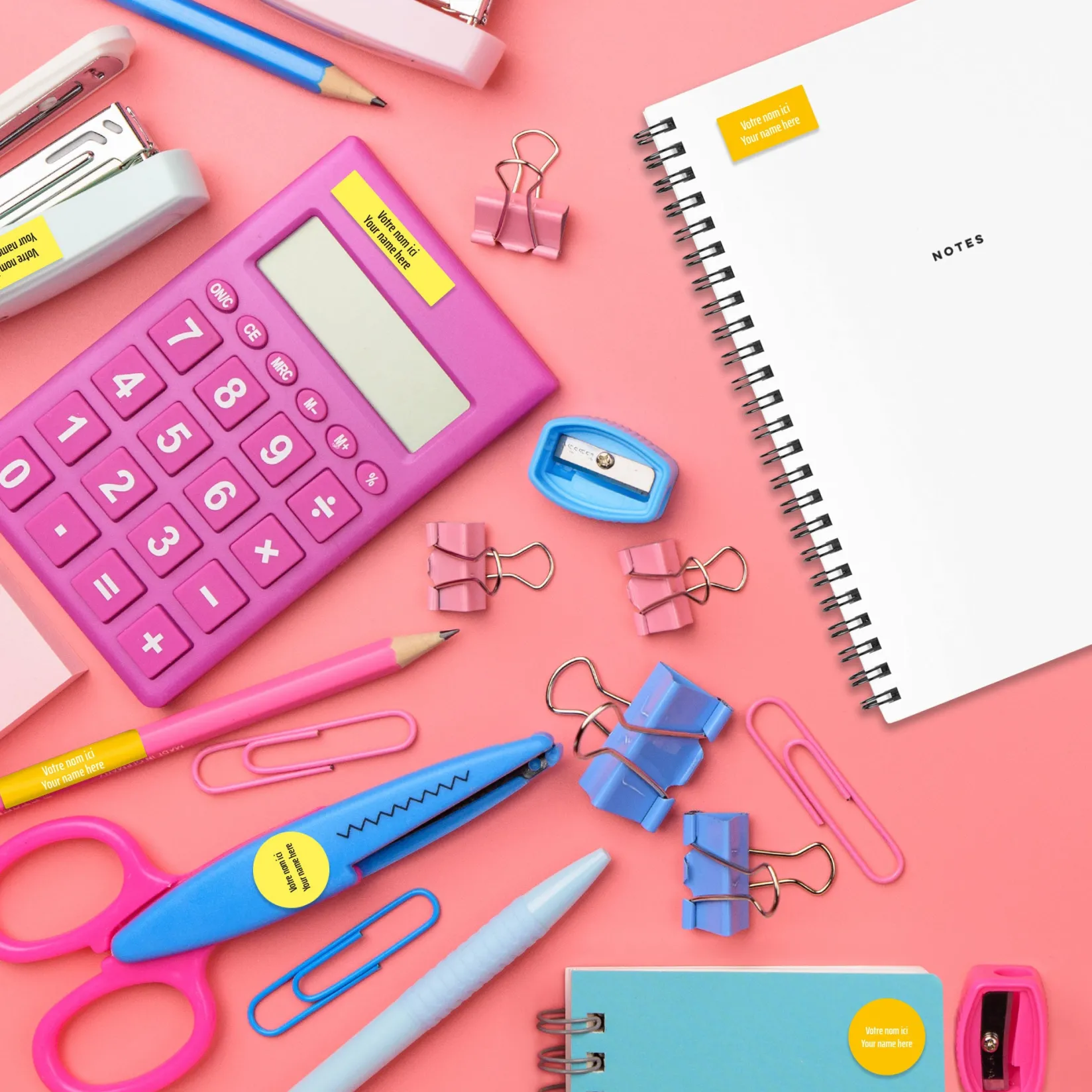 New Peel And Stick Name Labels Mini - Yellow Kids Personalized Name Labels|Personalized Name Labels