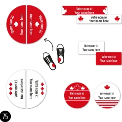 Personalized Name Labels|Personalized Name Labels>Clement - Impressions Peel And Stick Name Labels Mini - Canada Special Edition