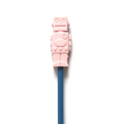Teething Toys>Bulle Pencil Topper - Pink Robot