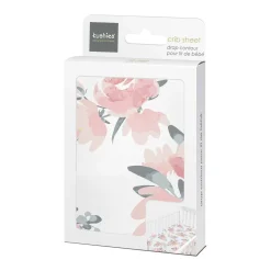 Hot Percale Crib Sheet - Watercolour Flowers Kids Sheets|Bedding