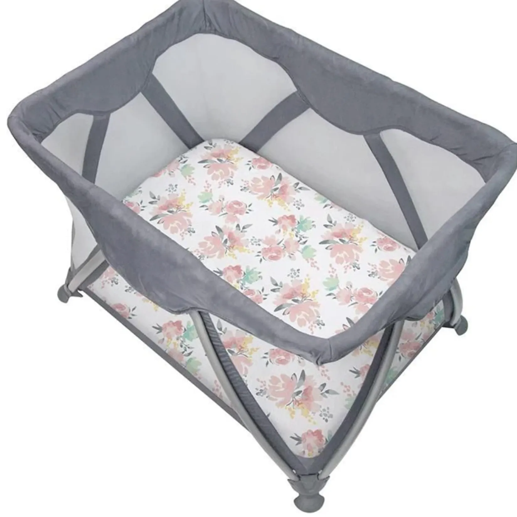 Discount Percale Playard Sheet - Flowers Kids Sheets|Bedding