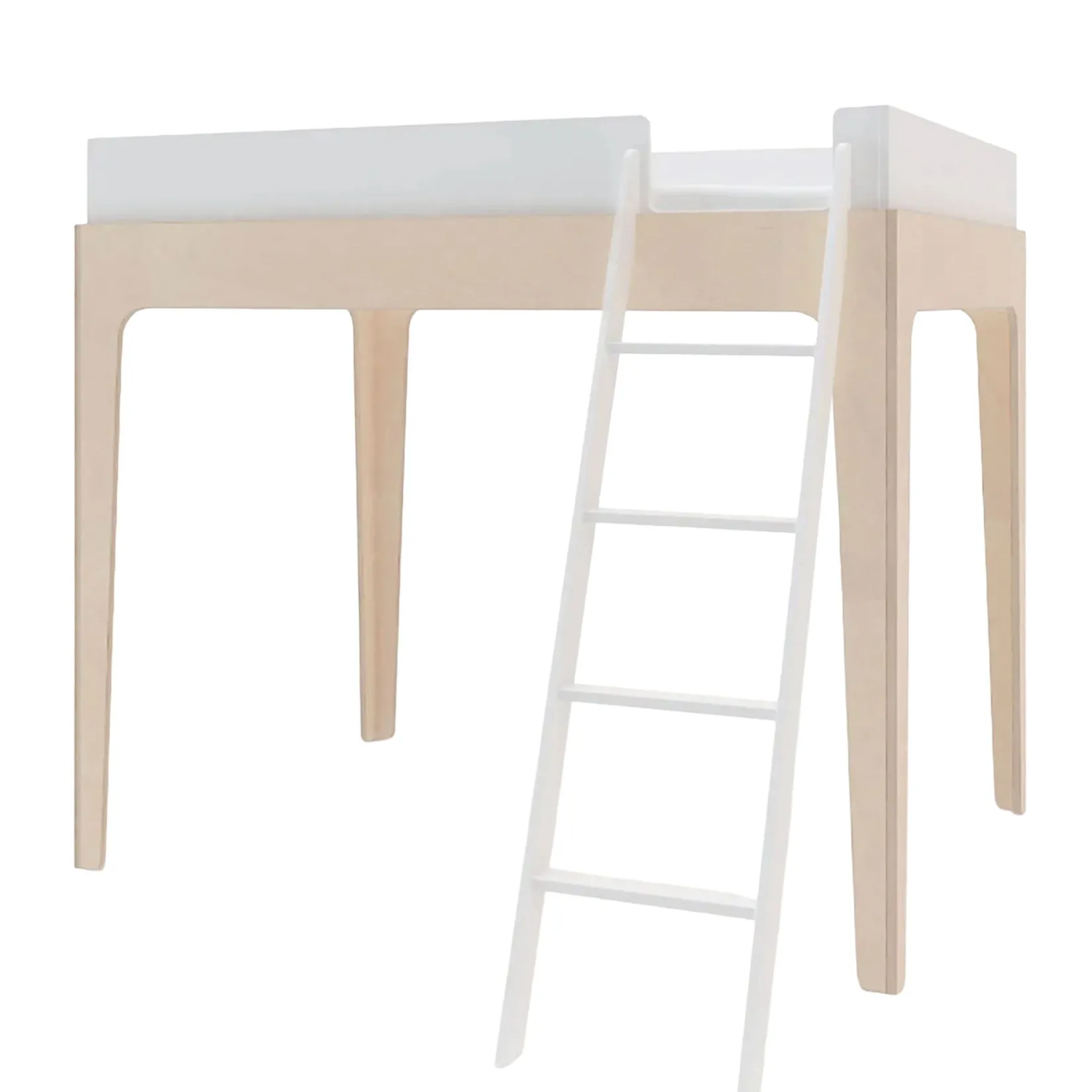 Discount Perch Double Loft Bed - Natural/ White Twin, Full & Queen Beds