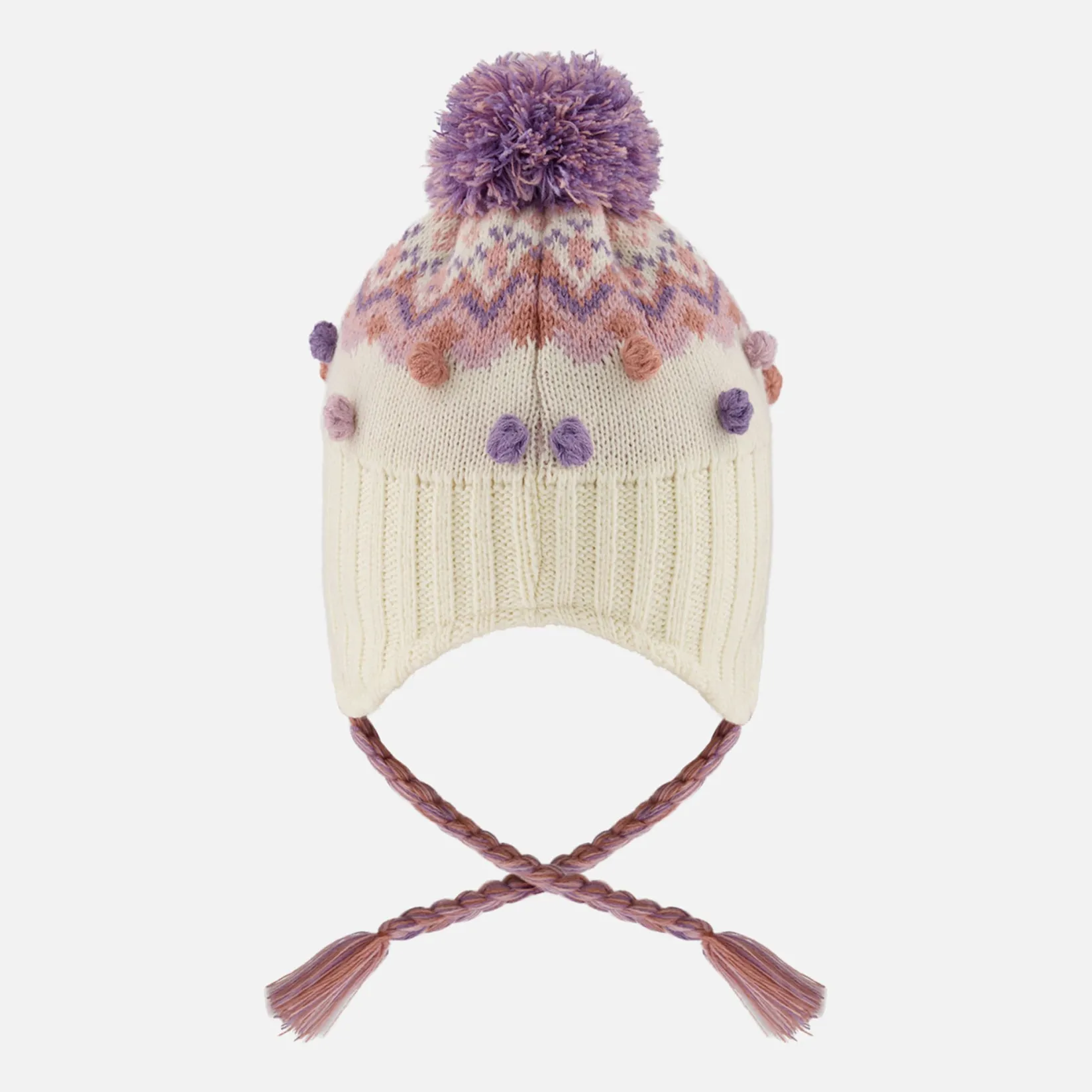 Beanies>Deux par Deux Peruvian Knit Hat 6-24m Ivory