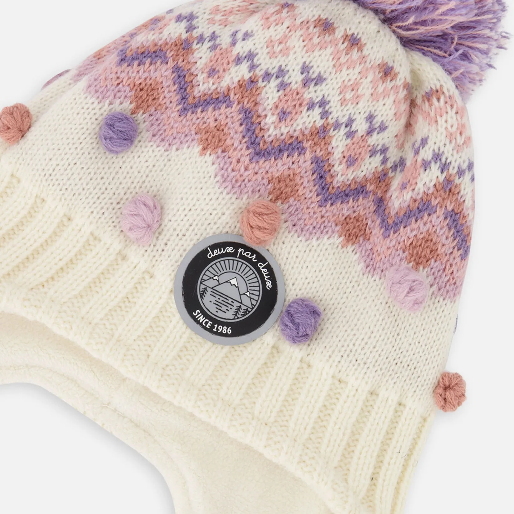 Beanies>Deux par Deux Peruvian Knit Hat 6-24m Ivory