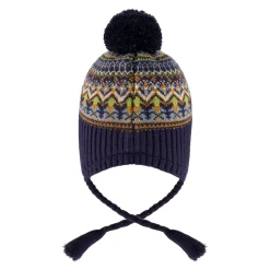 Beanies>Deux par Deux Peruvian Knit Hat 6-24m Navy
