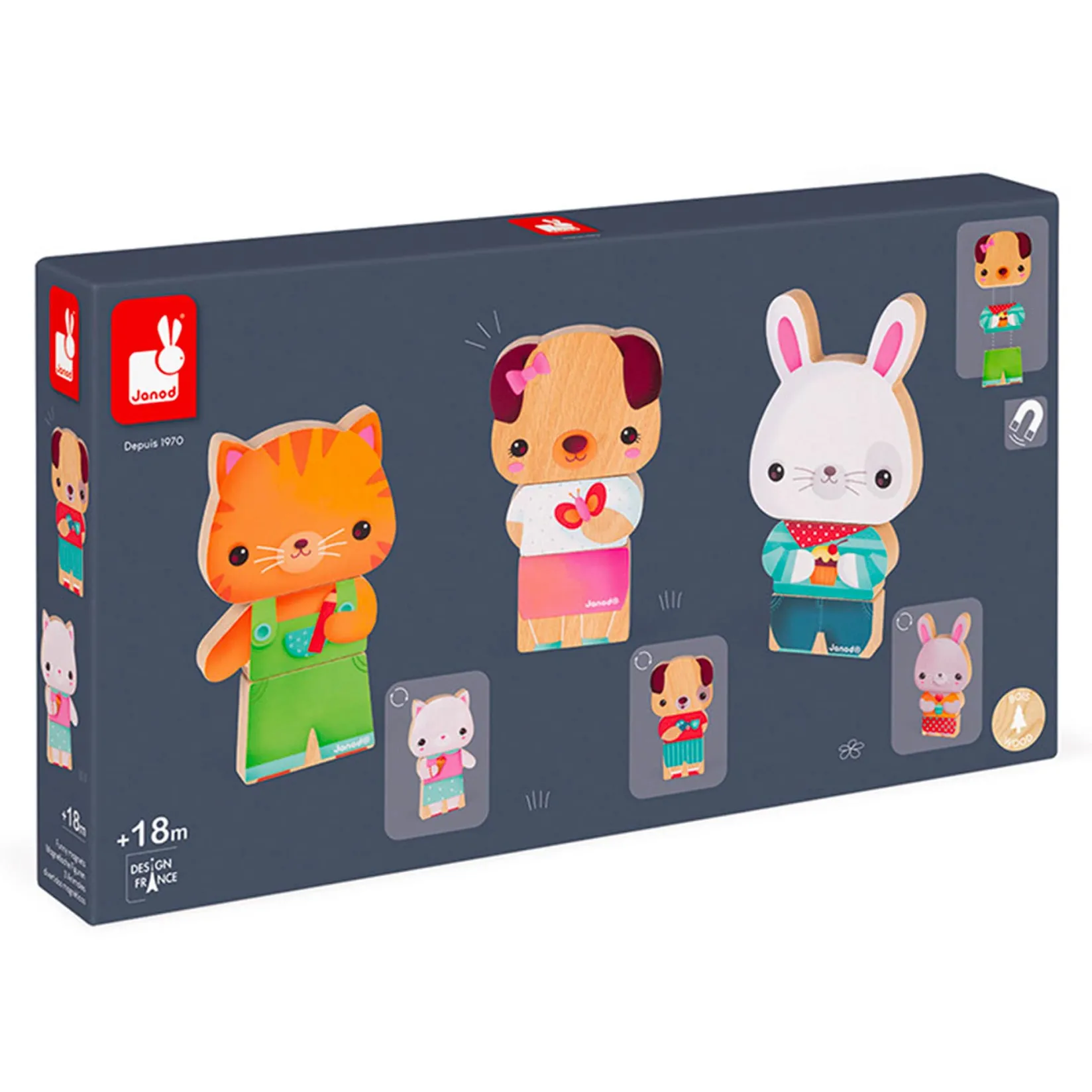 Wooden Toys|Puzzles>Janod Pets Magnetic