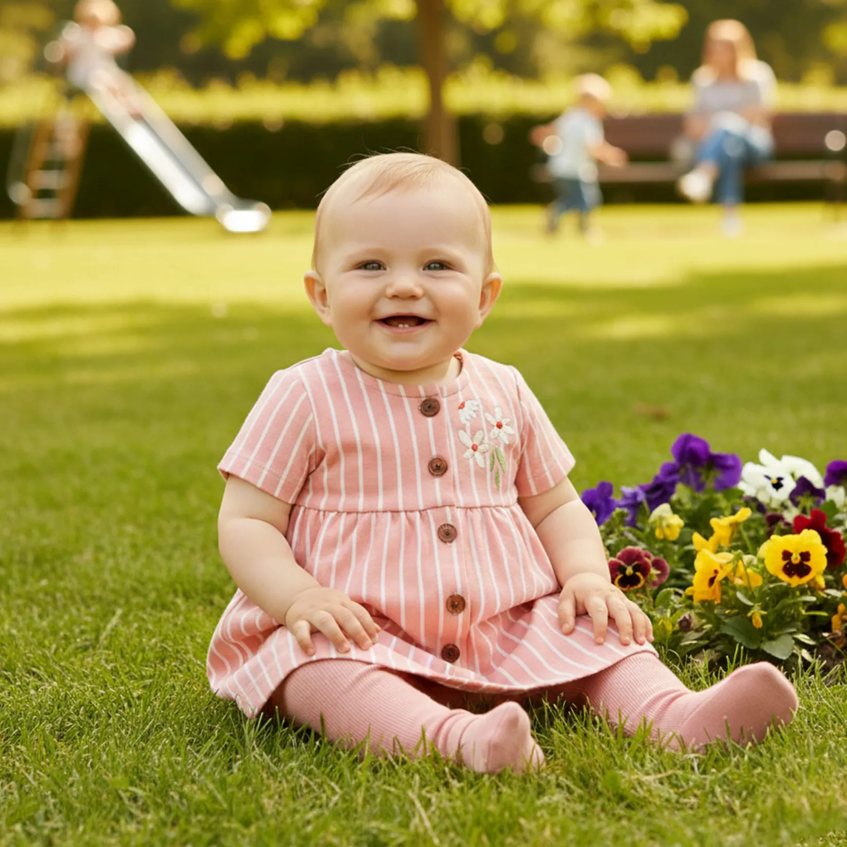 Discount Picnic Striped Dress 3-24m Dresses, Skirts & Outfits