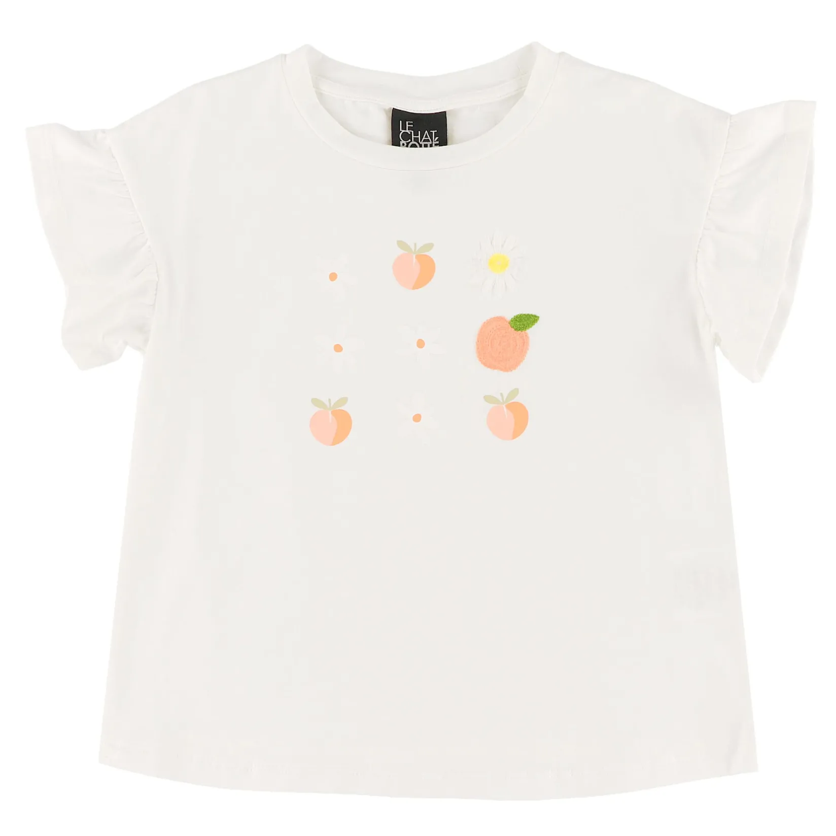 Tops>Chat Botte Picnic T-shirt 2-8y Ivory