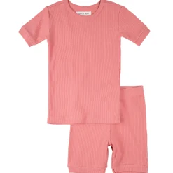 Pajamas & Bathrobes>Petit Lem Ribbed Pajamas 2-6x Pink