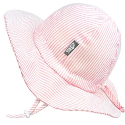 Hats & Caps>Jan n Jul Pink Stripe Uv Coton Hat 2-5