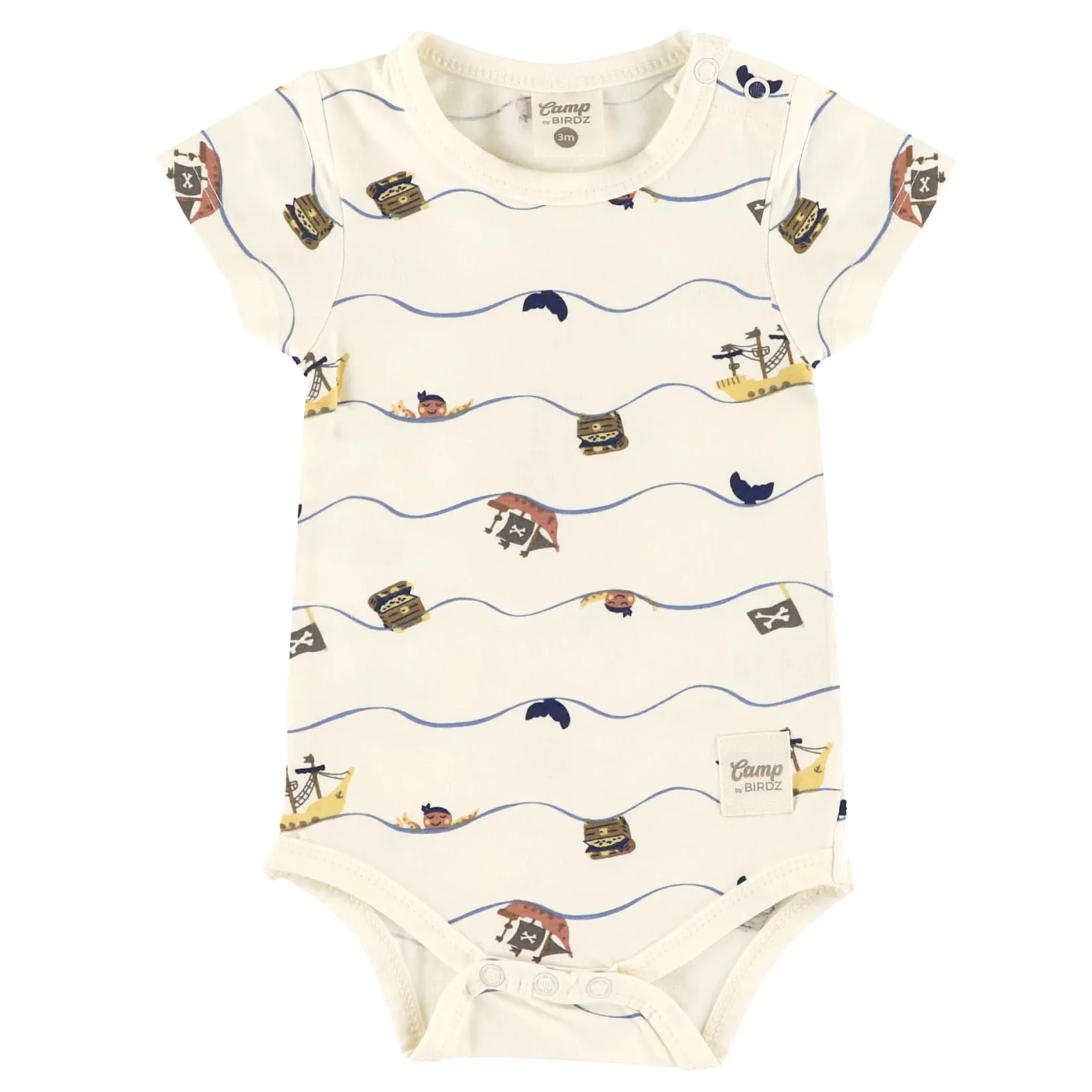 Tops>Camp by Birdz Pirate Bodysuit 3-24m Ivoire