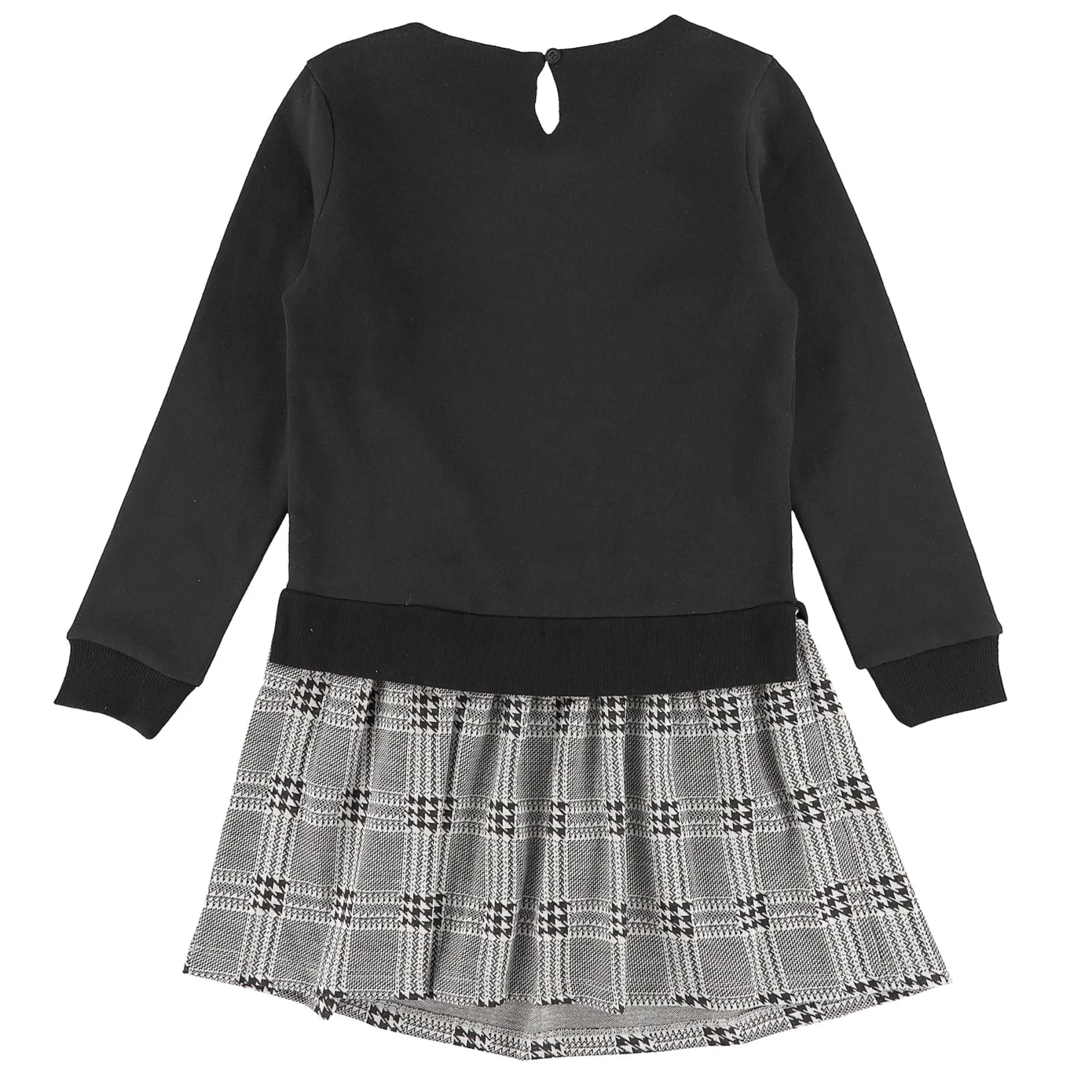 Dresses & Rompers>Look Plaid Combo Romance Dress 7-14y Black