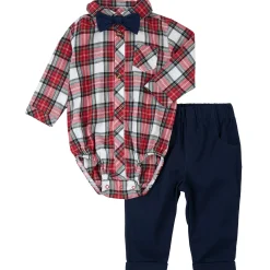 Clearance Plaid Shirt Set 3-24m BOY Outfit Sets