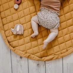 Hot Soft Organic Playmat Bag 3-in-1 - Mustard Chai Tea Developmental Toys|Play Mat