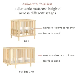 Clearance Pogo 8-in-1 Convertible Crib with All-Stages Conversion Kits - Blonde Cribs & Mattresses|Cribs & Mattresses