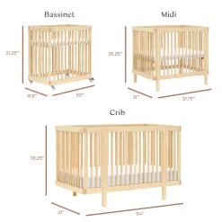 Discount Pogo 8-in-1 Convertible Crib with All-Stages Conversion Kits - Honey Cribs & Mattresses|Cribs & Mattresses