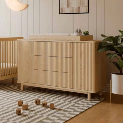 Hot Pogo Tambour Assembled Dresser - Blonde Storage Furniture